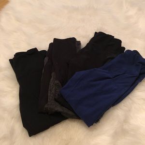 Four pairs of gym leggings